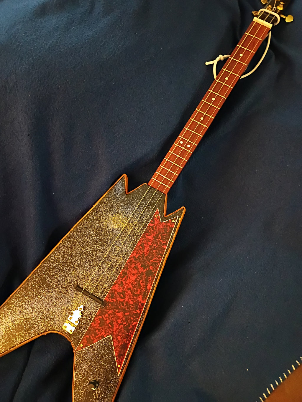 Flying V Solid Body 3 String Guitar